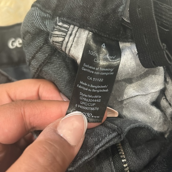 OshKosh Black White Long-Sleeve Button Down Shirt & Gray/Black Straight Jeans 4T - Picture 10 of 12